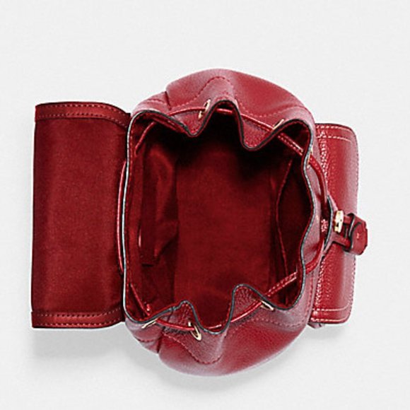 Coach Leather Red Pennie Backpack c4121 - Picture 10 of 13